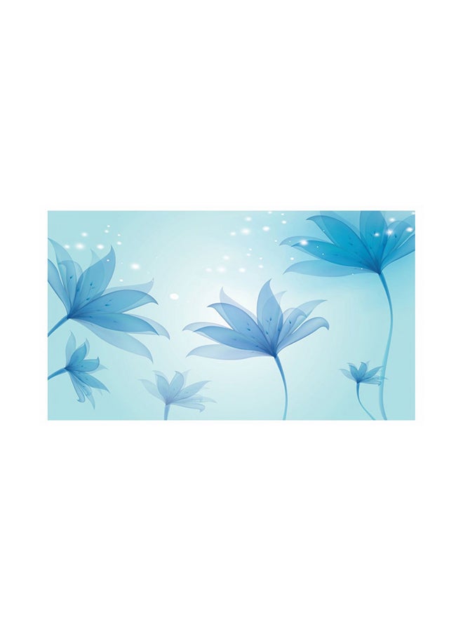 3D PVC Wallpaper Blue/White 