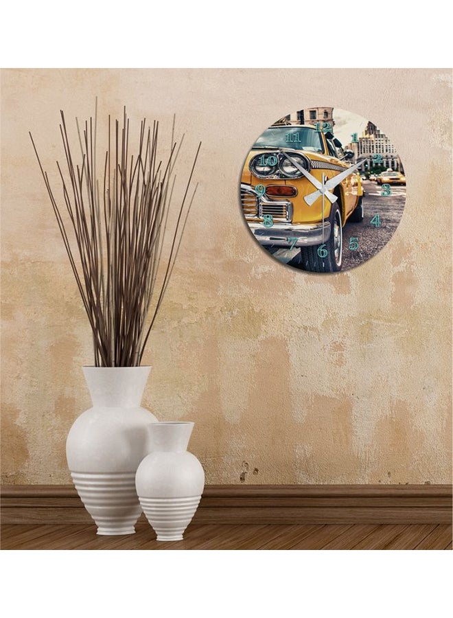 Round Multi Analog Wall Clock Multicolour 39x39cm - Image 2