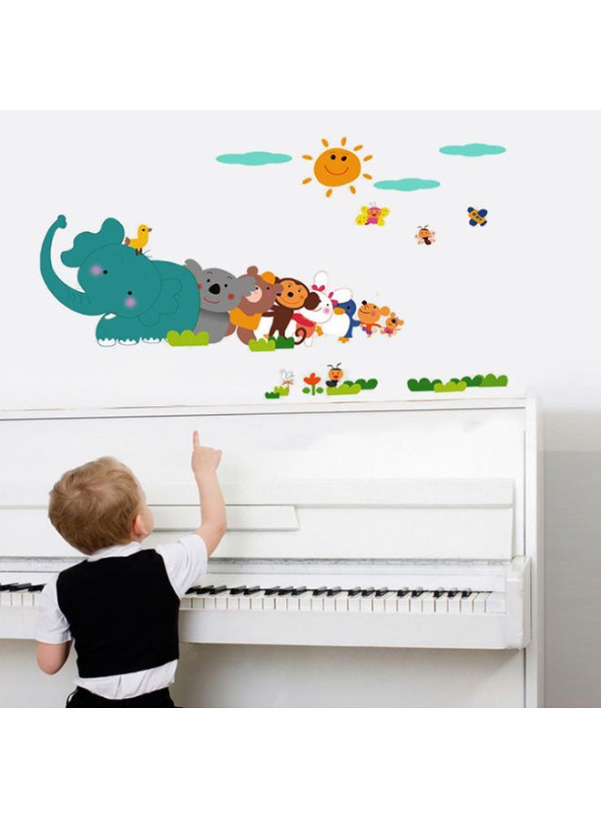 Generic Bear Elephant Monkey Rabbit Decal Nursery Wall Sticker Multicolour 45 x 25cm  - Image 2