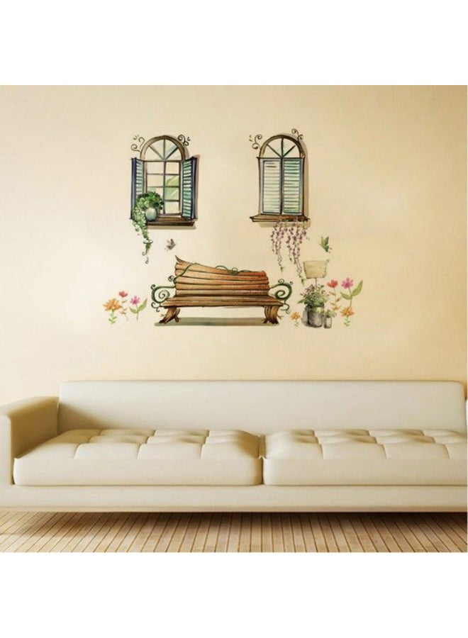 Bedroom Living Room Fake Window Wall Sticker Multicolour  - Image 2