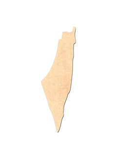 خريطة فلسطين خشبية تعلق على الحائط بيج 120 x 120سم