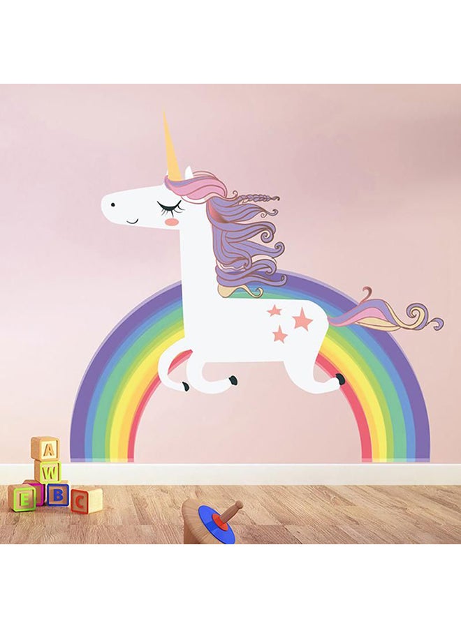 Unicorn Printed Self-Adhesive Wall Sticker Multicolour