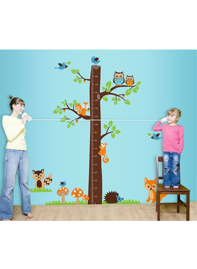 ملصق جداري بتصميم رسومات كرتونية لشجرة وحيوانات متعدد الألوان - Image 2