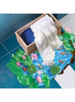 Generic 3D Lotus Pond Wall Sticker Multicolour 90x60cm  - Image 2