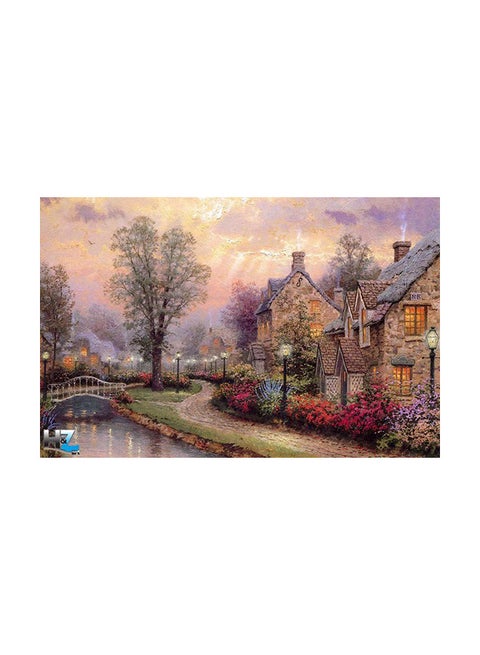 3D Tableau Canvas Print Multicolour 90 x 60cm