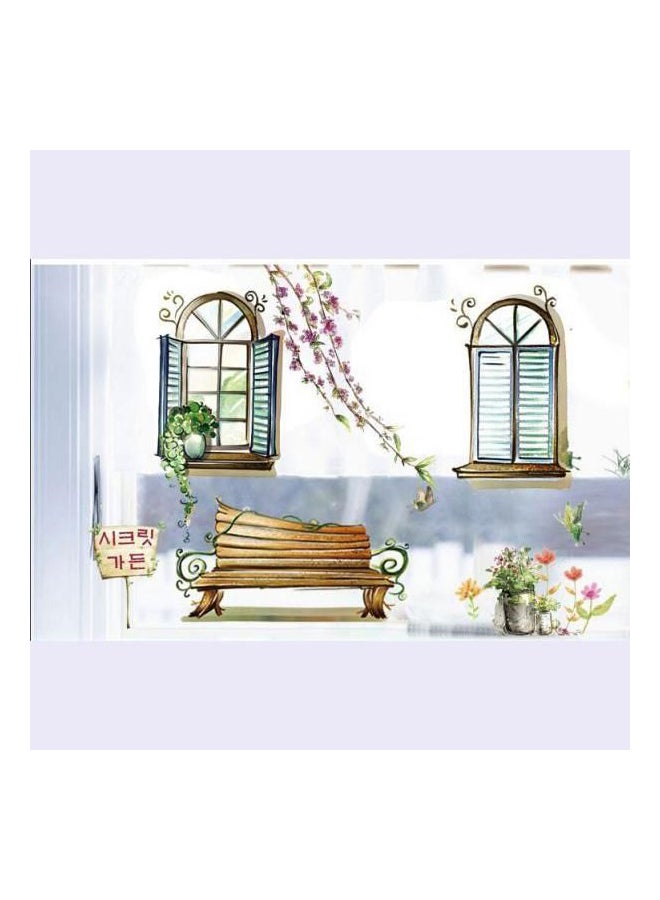 3D Fake Window Wall And Removable Decorative Poster Multicolour 200 x 200cm - Image 1