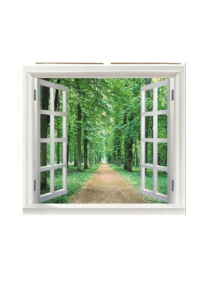 ملصق جداري ثلاثي الأبعاد على شكل نافذة مطلة على خلفيات طبيعية متعدد الألوان 60x90سم - Image 1