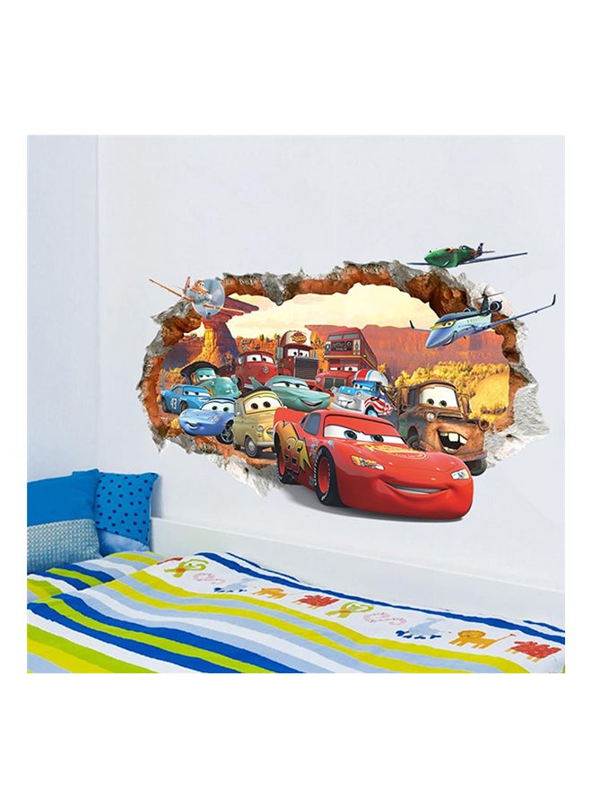 3D Cartoon Car Highway Track Wall Sticker Multicolour - Image 1