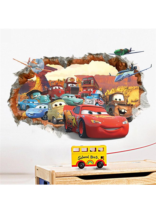 3D Cartoon Car Highway Track Wall Sticker Multicolour - Image 2
