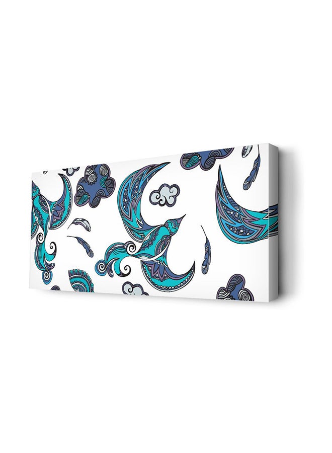Printed Canvas Art For Wall With Internal Wooden Frame Multicolour 60x45cm