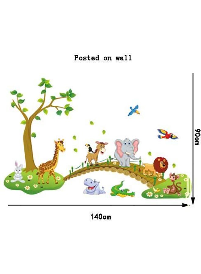 Cartoon Animal DIY Wall Sticker Multicolour 60x90cm - Image 2