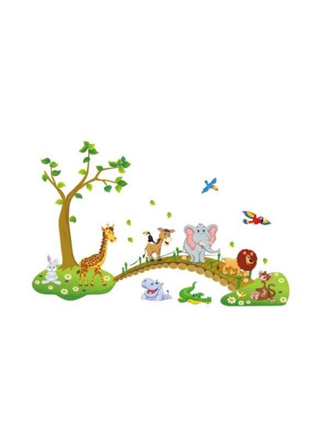 Cartoon Animal DIY Wall Sticker Multicolour 60x90cm - Image 1