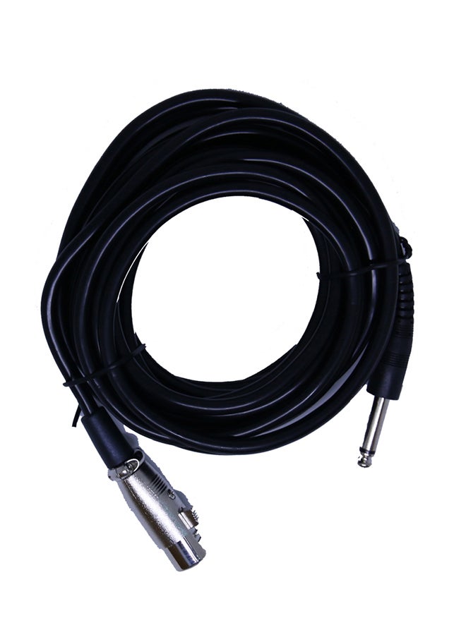 6.3mm Male To XLR Female Cable Black