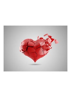 Broken Heart Canvas Painting Red 30x45cm