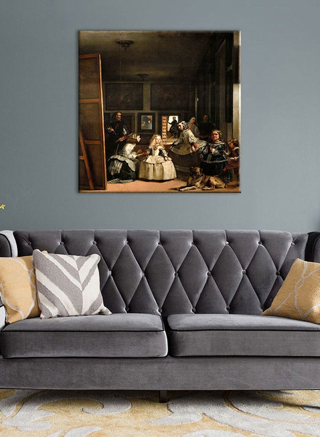 بونامايسون لوحة فنية من قماش الكانفاس بتصميم نسخة عن لوحة Maids Of Honor متعدد الألوان 40x40سم  - Image 2