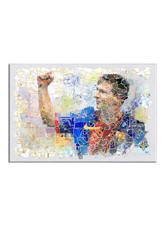 Lionel Andrés Messi Abstract Canvas Paintng Multicolour 30x45cm