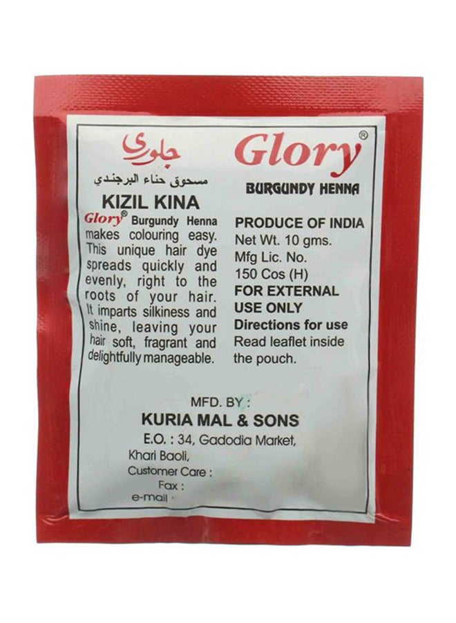 Glory Hair Color Henna Burgundy 10grams  - Image 2