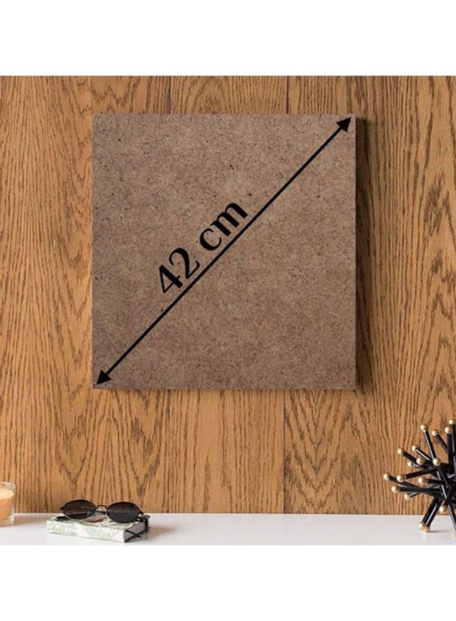 أتيك لوحة فنية من خشب MDF مكتوب عليها مثل نجدي أبيض/ أسود 30x30سم  - Image 2