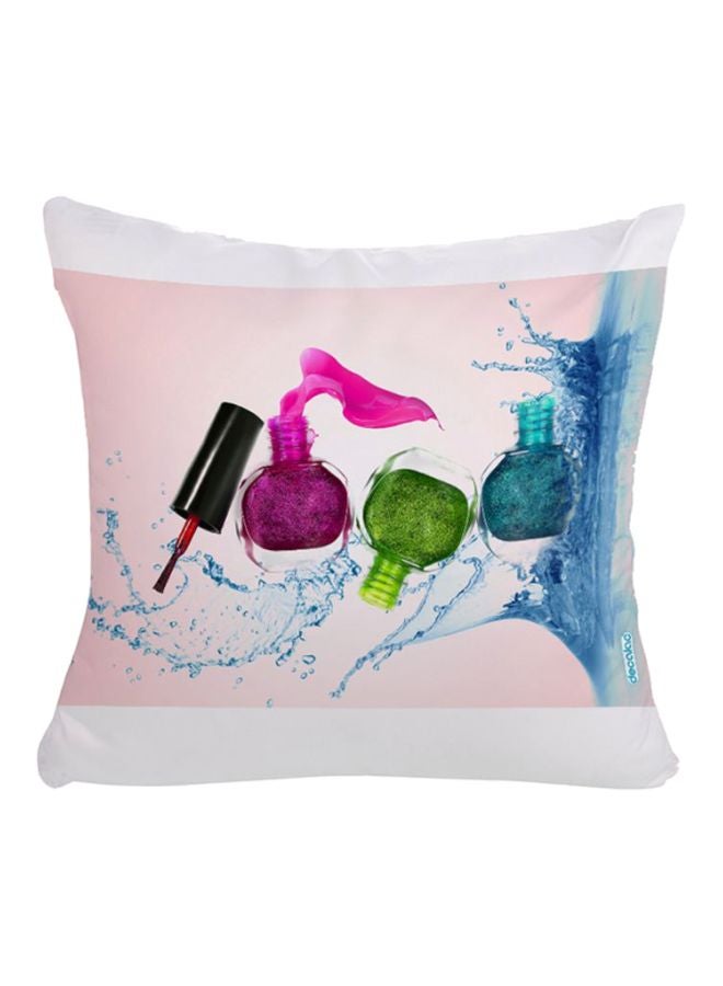 Manicure Pattern Printed Decorative Pillow Multicolour 45x45cm