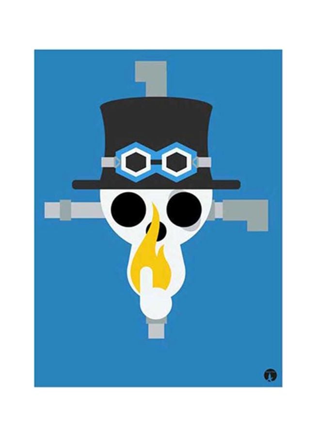 ملصق لوحي معدني برسمة أنيمي متعدد الألوان 15x20سم