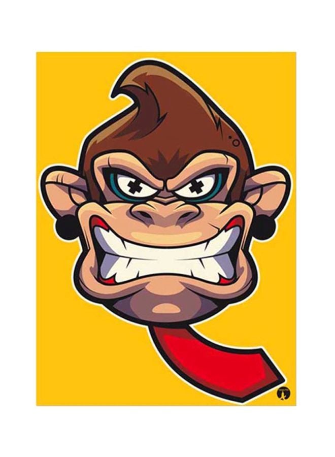 BP Donkey Kong Metal Plate Poster Multicolour 15x20cm