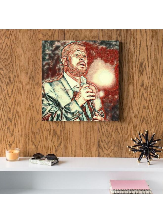 Atiq George Wassouf MDF Wall Art Brown/White 30x0.5x30cm - Image 2