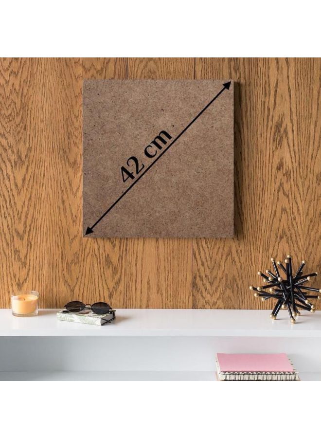 Atiq George Wassouf MDF Wall Art Brown/White 30x0.5x30cm - Image 3