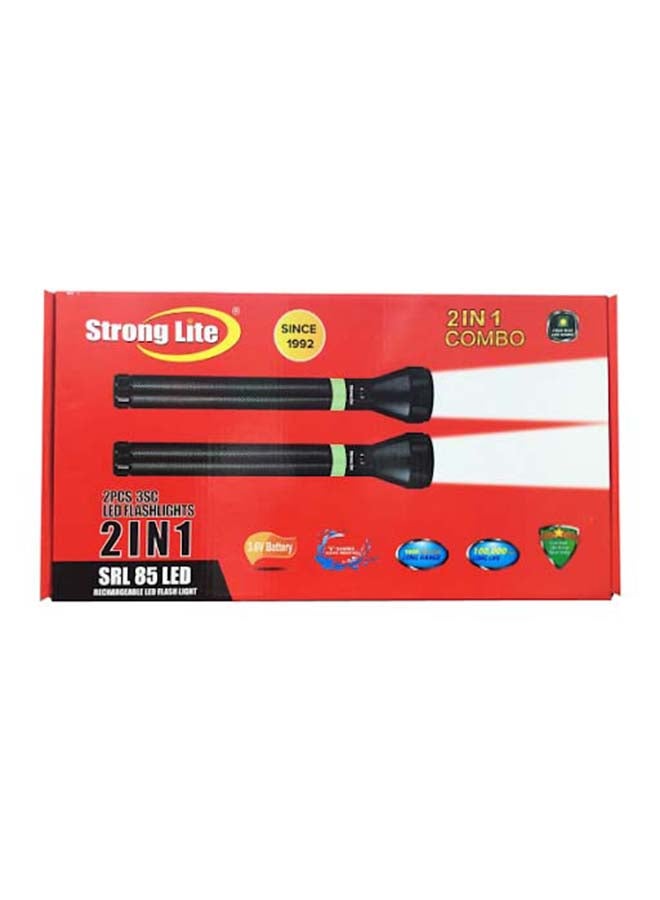 Strong Lite - Rechargeable LED Flashlight Black 208mm - Image 1