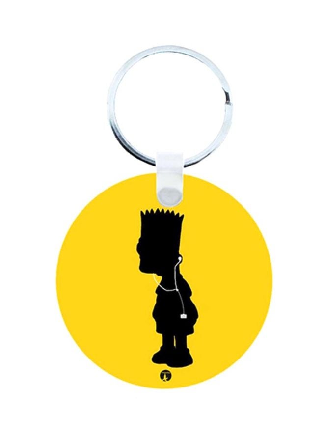 BP Simpsons Wooden Keychain