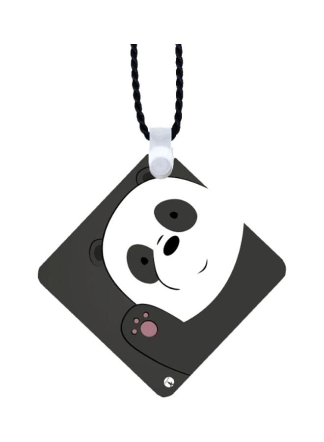 BP Panda Printed Wooden Car Mirror Pendant