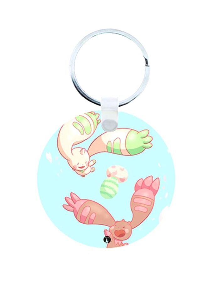 بي بي سلسلة مفاتيح خشبية على شكل أنمي أبطال الديجيتال