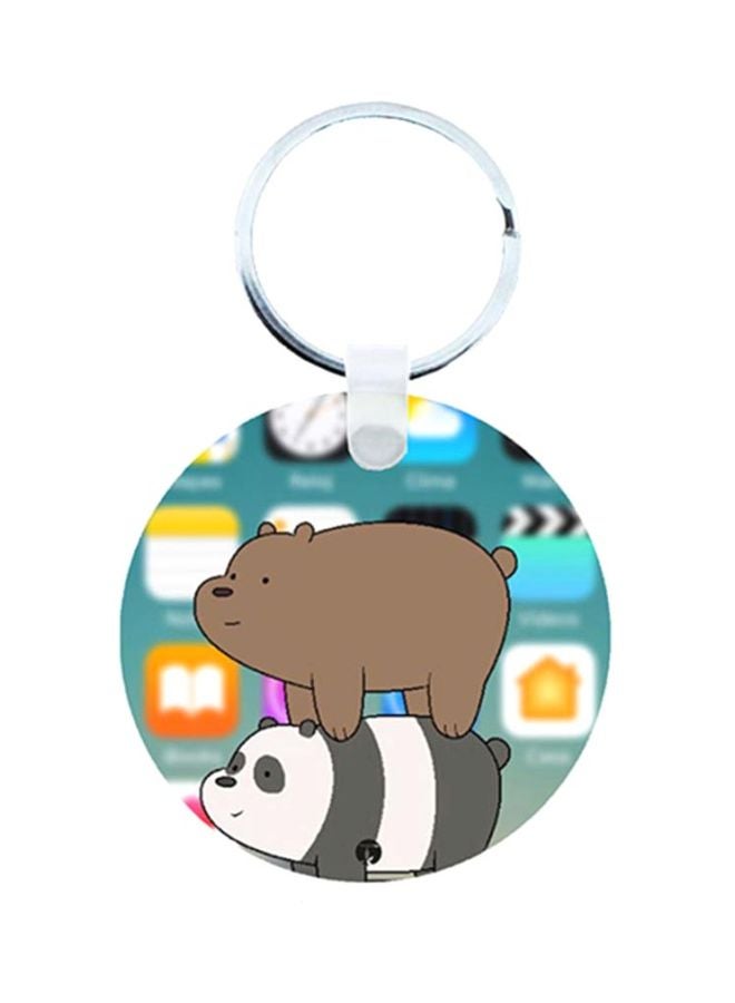 BP We Bare Bears Printed Wooden Keychain