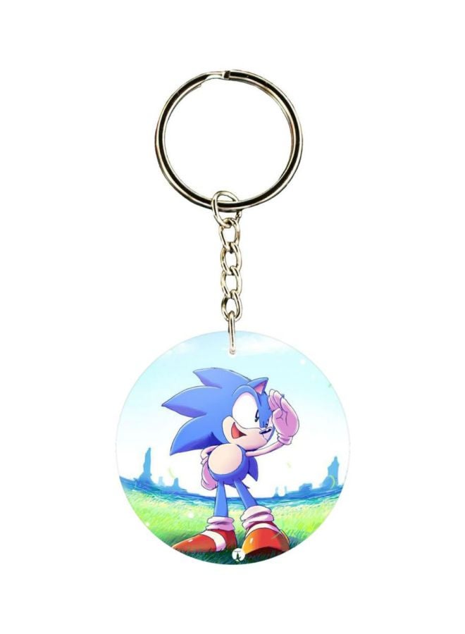BP Double Sided Sonic Printed Keychain