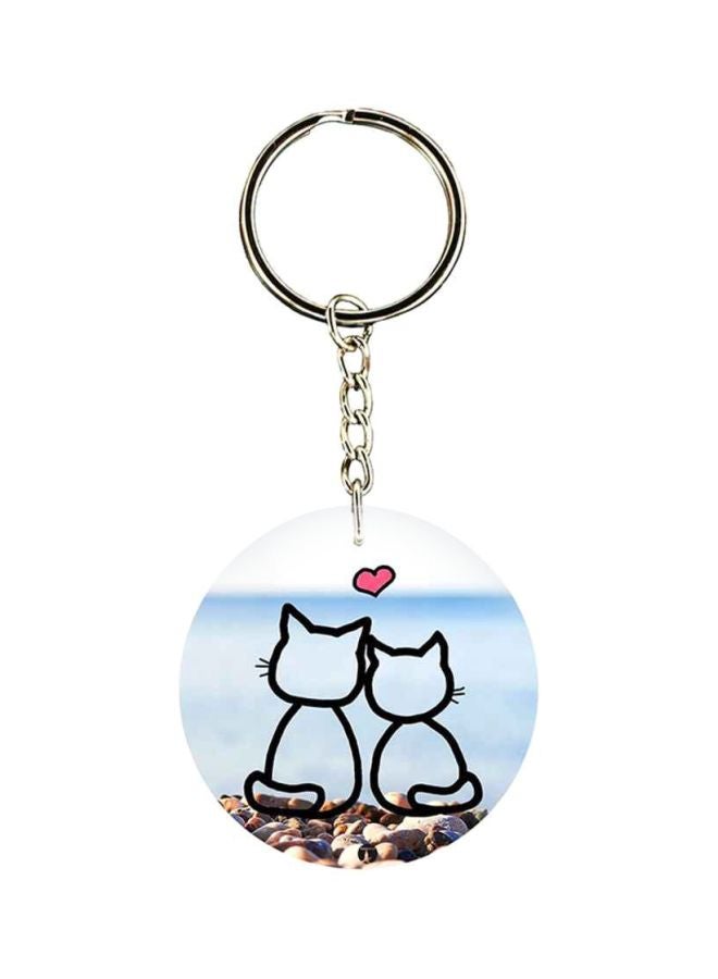 BP Cats Printed Plastic Keychain 