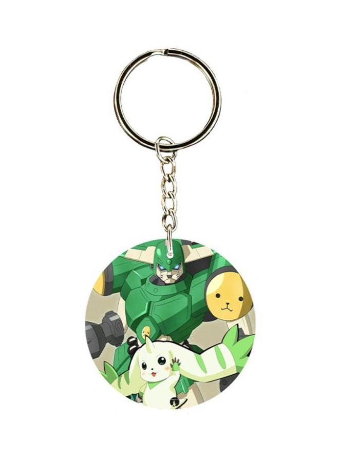 بي بي سلسلة مفاتيح مزينة بطبعة سلسلة الرسوم المتحركة "Digimon"