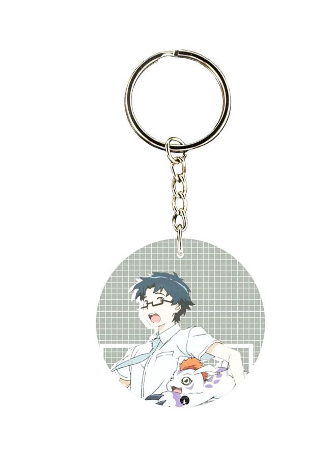BP Anime Digimon Double Side Printed Keychain