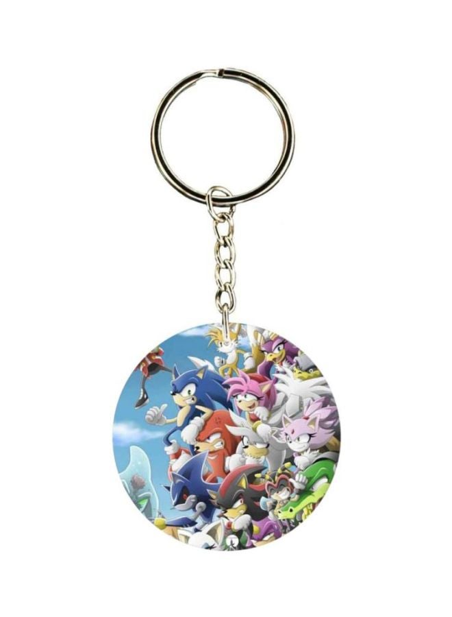 BP Double Sided Sonic Printed Keychain