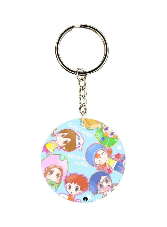 BP Anime Digimon Double Side Printed Keychain