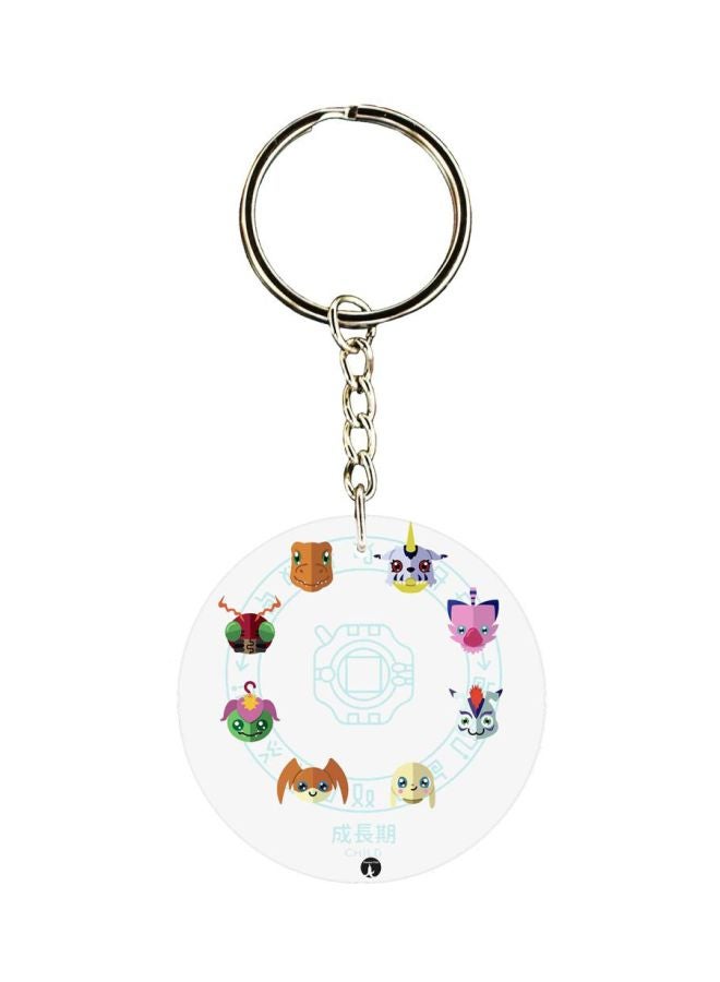 BP Anime Digimon Printed Plastic Keychain