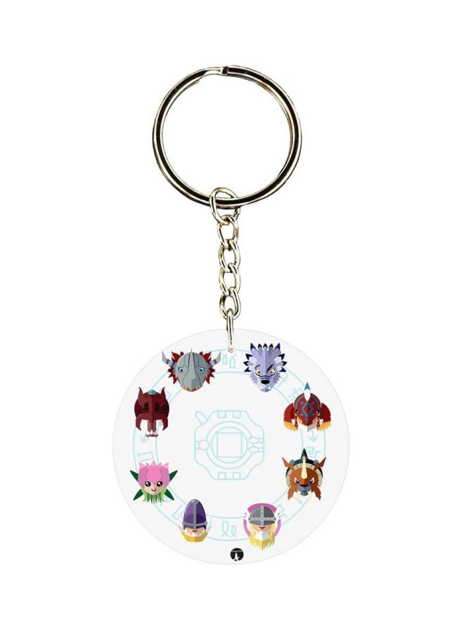 BP Anime Digimon Printed Plastic Keychain