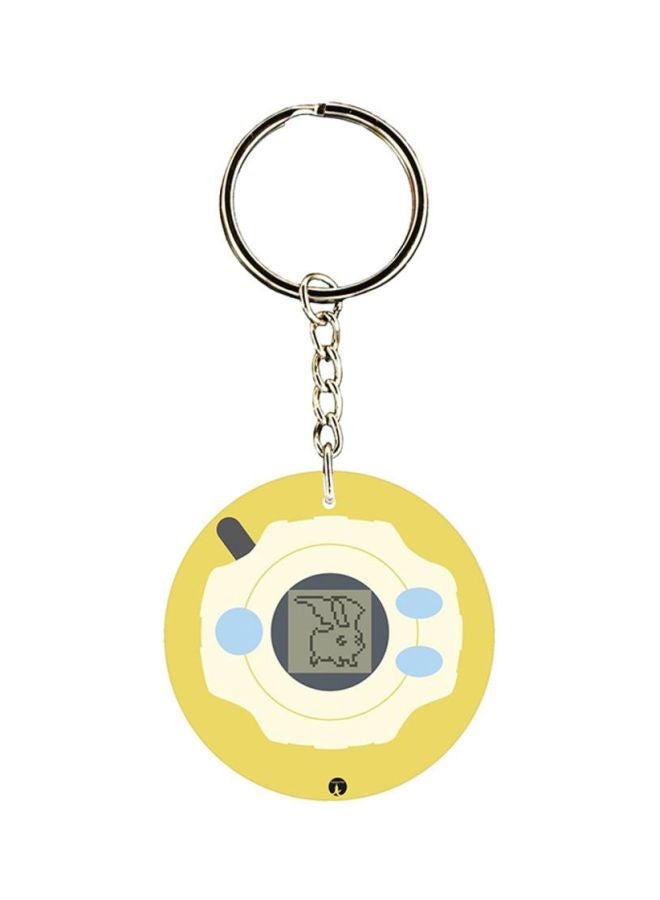 بي بي سلسلة مفاتيح من البلاستيك بطبعة من مسلسل الأنيمي Digimon