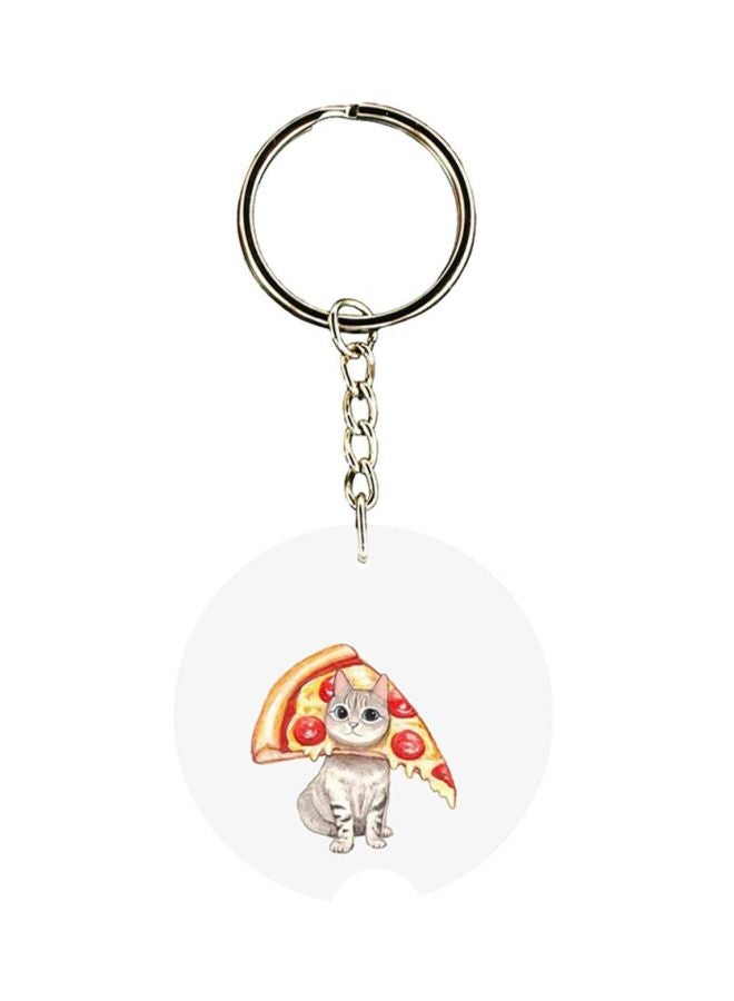 BP Cat Printed Plastic Keychain