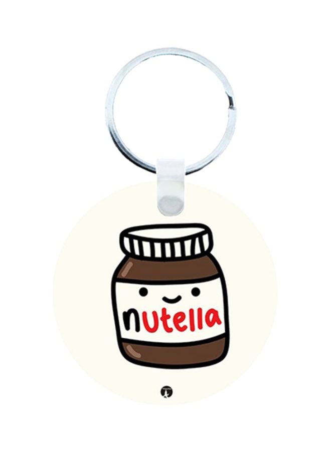 BP Nutella Printed Wooden Keychain