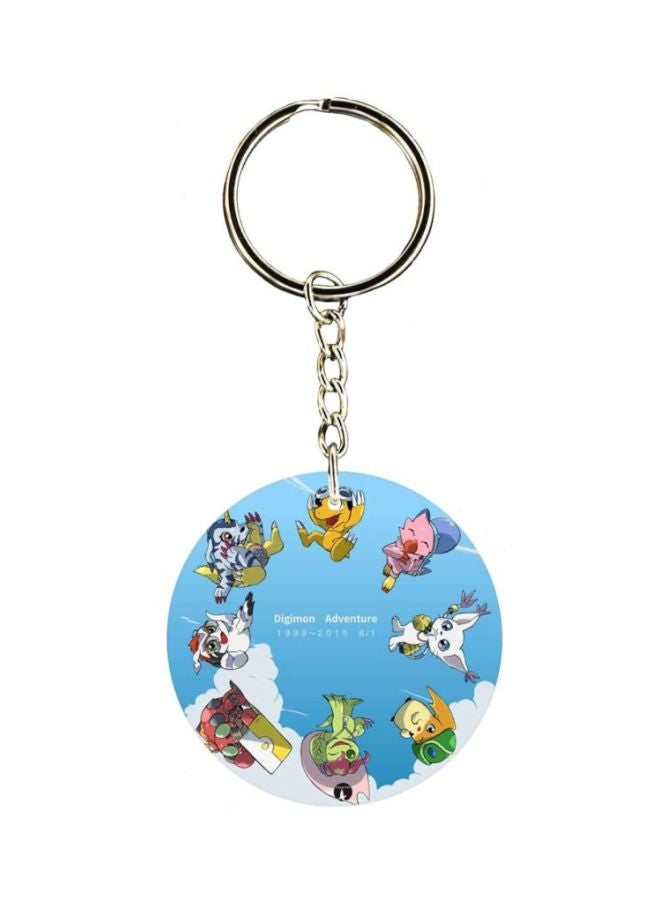 بي بي سلسلة مفاتيح مزينة بطبعة سلسلة الرسوم المتحركة "Digimon"