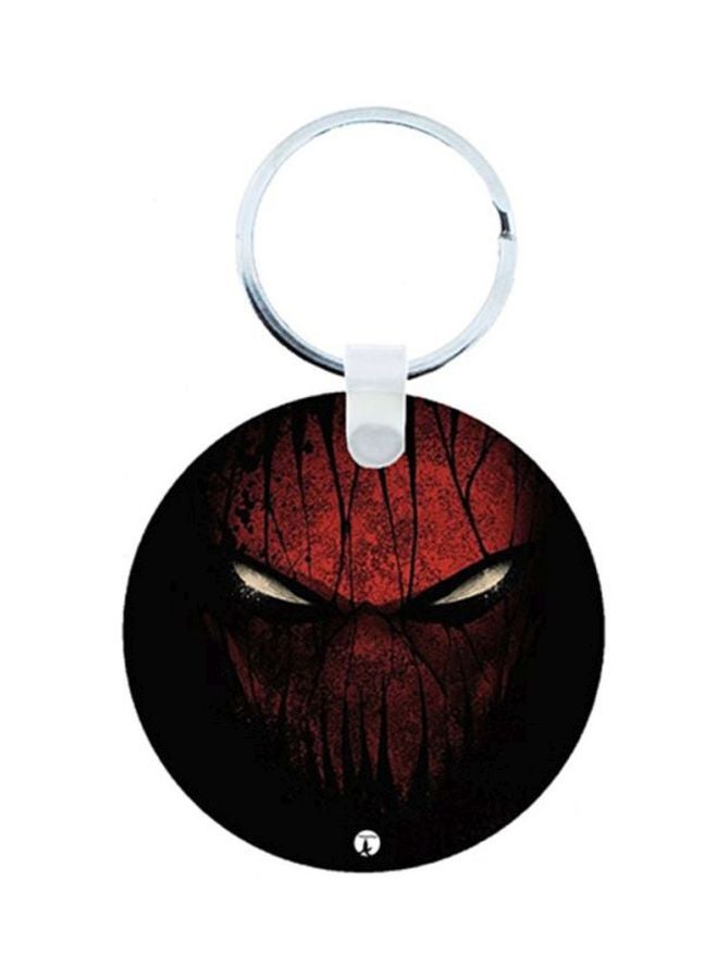 بي بي سلسلة مفاتيح مصنوعة من الخشب مطبوعة بنقشة سبايدر مان