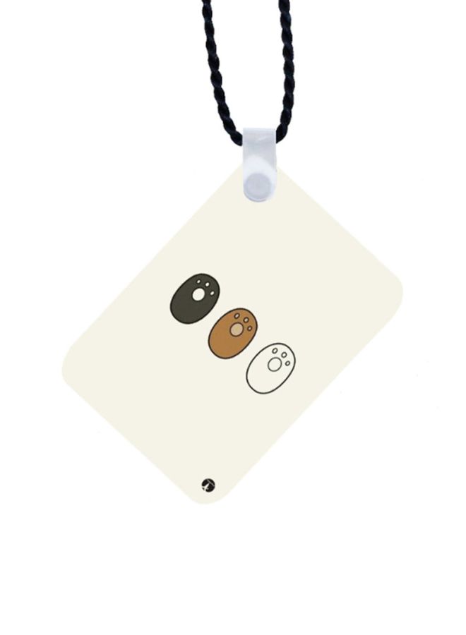 دلاية خشبية لمرآة السيارة بطبعة مسلسل We Bare Bear