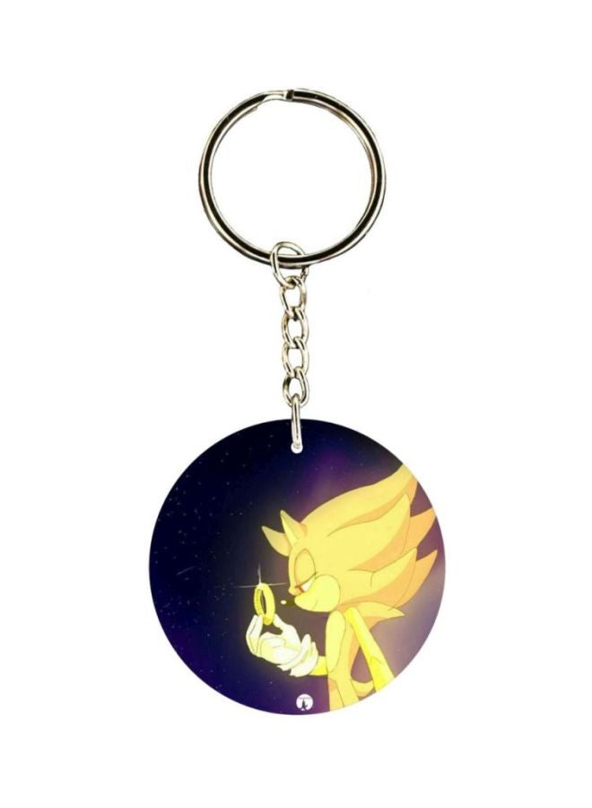 BP Double Sided Sonic Printed Keychain