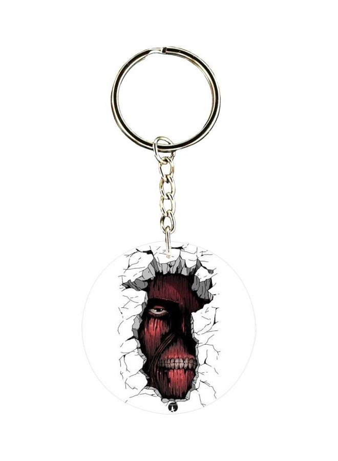 بي بي سلسلة مفاتيح مطبوعة بنمط سلسلة الرسومات المتحركة Attack On Titan