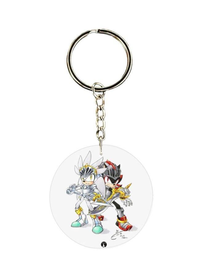 BP Double Sided Sonic Printed Keychain