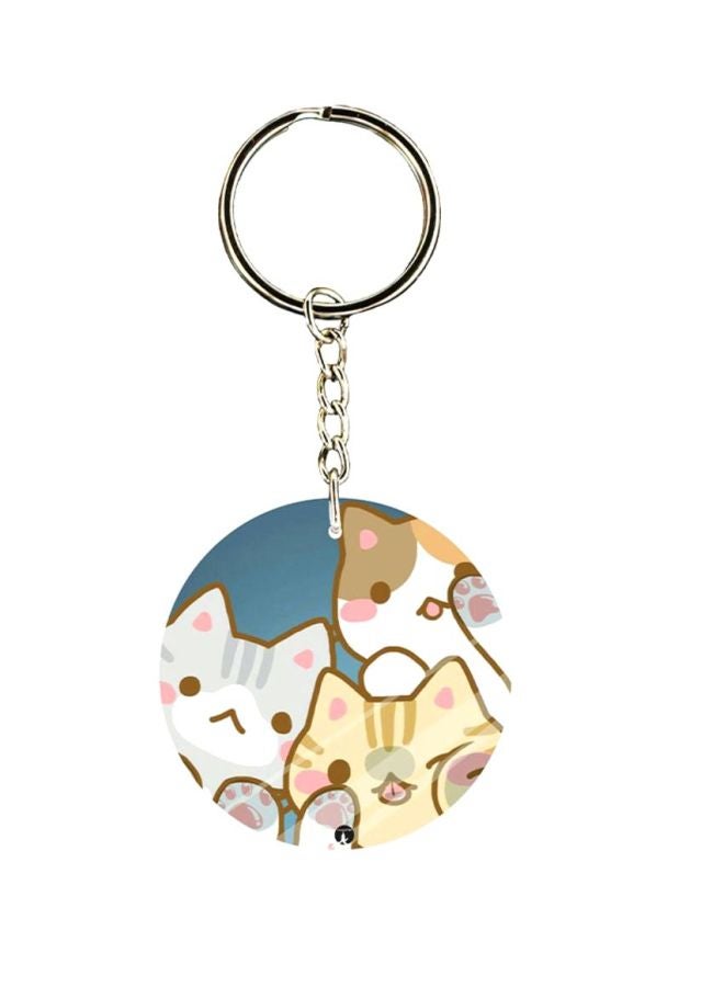BP Cats Printed Keychain